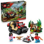 LEGO Jurassic World 76972 — Le vélociraptor et l’évasion en 4x4  285 pièces  dès 6 ans.