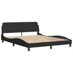 vidaXL Cadre de lit Dover noir 160x200 cm velours