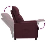 vidaXL Fauteuil inclinable Violet Tissu