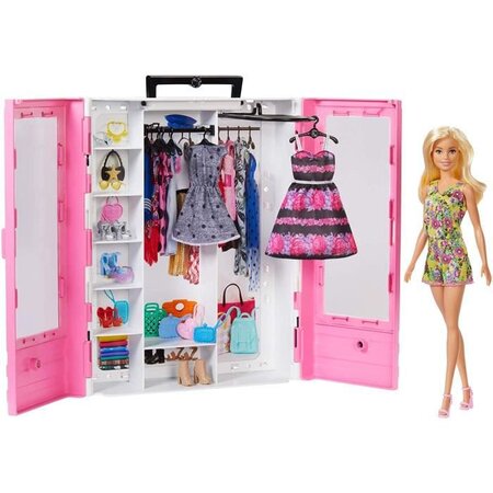 Barbie barbie et son dressing de reve - gbk12 - coffret poupée mannequin - 3 ans et +