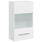 vidaXL Meubles TV 5 Pièces avec lumière LED blanc mat bois d'ingénierie