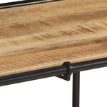 vidaXL Meuble TV 100x42x40 cm bois massif de manguier brut