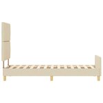 vidaXL Cadre de lit avec tête de lit Crème 80 x 200 cm tissu