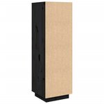 vidaXL Buffet haut Noir 38x35x117 cm Bois massif de pin