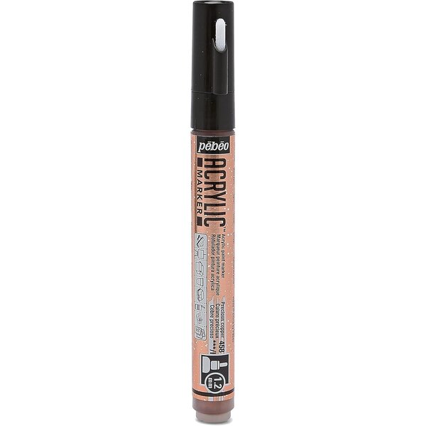 Marqueur Acrylique Pointe ronde 1 2mm Cuivre précieux PÉBÉO
