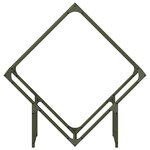 vidaXL Portant de bois chauffage vert olive 80x25x80 cm