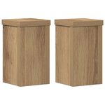 vidaXL Supports pour plantes 2 Pièces chêne artisanal bois d'ingénierie