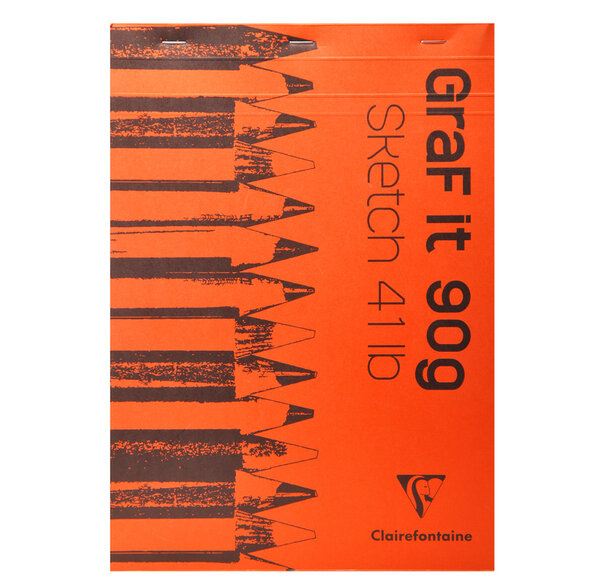 Bloc collé GraFit A4 90g 80 feuilles blanc CLAIREFONTAINE