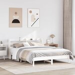 vidaXL Cadre de lit sans matelas blanc 160x200 cm bois de pin massif