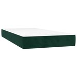 vidaXL Sommier à lattes de lit et matelas et LED Vert foncé 90x190cm