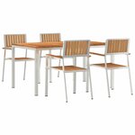 vidaXL Ensemble de repas extérieur 5 Pièces