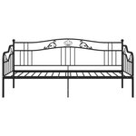 vidaXL Cadre de canapé-lit sans matelas noir métal 90x200 cm