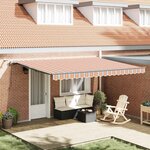 vidaXL Auvent Rétractable with Multicolore 450 × 300 cm tissu
