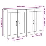 vidaXL Meuble mural Montage mural 2 Pièces Bois ancien 69 5 x 34 x 90 cm