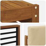 vidaXL Ensemble de canapés d'extérieur 5 pc Naturel et Beige Polyester