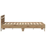 vidaXL Cadre de lit chêne artisanal 120 x 190 cm Bois d'ingénierie