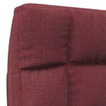 vidaXL Chaise pliable de sol Rouge bordeaux Tissu