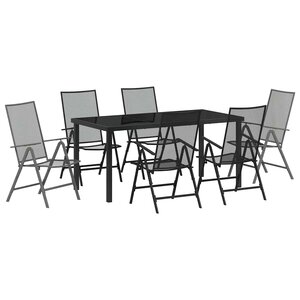 vidaXL Ensemble de salle à manger pour jardin 7 Pièces Anthracite