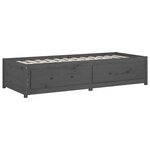 vidaXL Lit de jour sans matelas gris 90x200 cm bois de pin massif