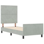 Cadre de lit en velours gris clair vidaXL 80x200 cm