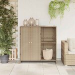vidaXL Armoire de rangement avec porte Beige 100 x 36 x 102 cm Rotin