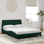vidaXL Cadre de lit sans matelas Hanko vert foncé 140x200 cm velours
