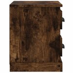 vidaXL Table de chevet chêne fumé 60x35 5x45 cm