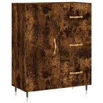 vidaXL Buffet haut Chêne fumé 69 5x34x180 cm Bois d'ingénierie