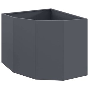 vidaXL Jardinière d'Angle Anthracite 60 x 60 x 50 cm Acier
