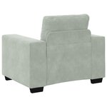 vidaXL Fauteuil Gris clair 100x78x80 cm Velours