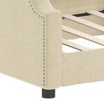 vidaXL Lit de repos sans matelas crème 80x200 cm tissu