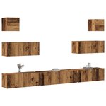 vidaXL Ensemble de meuble TV mural 7 Pièces vieux bois bois d'ingénierie