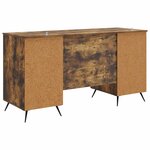 vidaXL Bureau Chêne fumé 142 5 x 50 x 75 cm Bois d'ingénierie