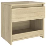 vidaXL Tables de chevet 2 Pièces Chêne sonoma 40x30x39 cm Aggloméré