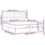 VidaXL Cadre de lit ottoman avec matelas noir 200x200 cm similicuir