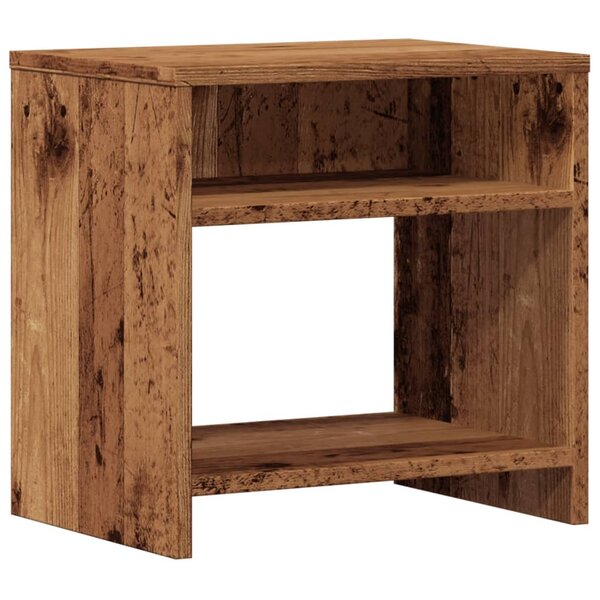 vidaXL Table de chevet vieux bois 40x30x40 cm bois d'ingénierie