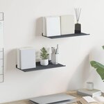 vidaXL Étagère flottante 2 Pièces Anthracite 40 x 18 x 2 5 cm Acier