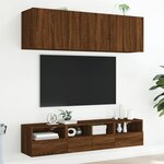 vidaXL Meuble TV mural chêne marron 40x30x30 cm bois d'ingénierie