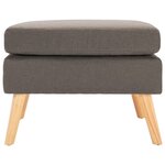 vidaXL Repose-pied Taupe Tissu