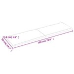 vidaXL Dessus de table bois massif non traité bordure assortie