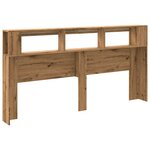vidaXL Tête de lit à LED chêne artisanal 200x18 5x103 5 cm