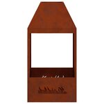 vidaXL Braise Marron 50 x 50 x 100 cm Acier Corten