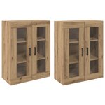 vidaXL Armoires Murailles 2 Pièces chêne artisanal 69 5 x 34 x 90 cm