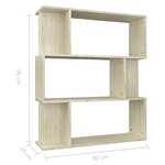 vidaXL Bibliothèque/Séparateur de pièce Chêne sonoma Bois d’ingénierie