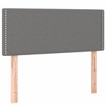 vidaXL Sommier à lattes de lit avec matelas Gris foncé 80x200 cm Tissu