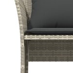 vidaXL Chaise de jardin avec tabouret gris clair résine tressée
