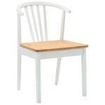 vidaXL Chaise de salle à manger 2 Pièces blanc et naturel
