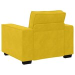 vidaXL Ensemble de canapés 3 Pièces avec coussins Jaune Velours