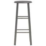 vidaXL Ensemble de bar 3 Pièces Bois et acier Anthracite