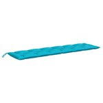 vidaXL Coussins de banc de jardin lot de 2 turquoise 200x50x7 cm tissu